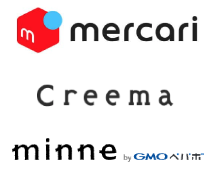 mercari、Creema、minne